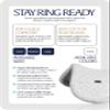 Equinavia Eidsvoll Shaped English Saddle Pad for Show Jumping with Ultra Fleece Trim - White - L view 2