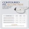 Equinavia Eidsvoll Shaped English Saddle Pad for Show Jumping with Ultra Fleece Trim - White - L view 3