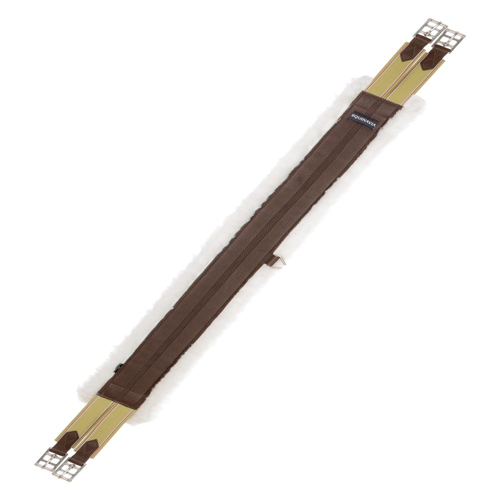 Equinavia Saga All Purpose Everyday Fleece Girth for Horses - Brown - 54 in