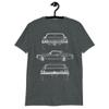 1969 Chevelle SS 396 Muscle Car Owner Outline Art Short-Sleeve T-Shirt Dark Heather view 1