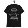 1969 Chevelle SS 396 Muscle Car Owner Outline Art Short-Sleeve T-Shirt Black view 1