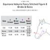 Equinavia Valkyrie Fancy Stitched Padded Figure 8 Bridle with Reins - Chocolate Brown - Horse view 2