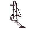 Equinavia Saga Adjustable Padded Fancy Stitched Figure 8 Bridle with Reins - Chocolate Brown - Cob view 1