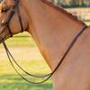 Equinavia Saga Adjustable Padded Fancy Stitched Figure 8 Bridle with Reins - Chocolate Brown - Cob view 4