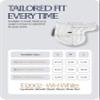 Equinavia Eidsvoll Close Contact English Saddle Pad | Horse Saddle Pad with Shock Absorbing Fleece Top | Hook & Loop Billet Straps, Secure Fit | Breathable for All Riding Styles - White - M view 3