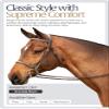 Equinavia Saga Adjustable Padded Fancy Stitched Hunter Bridle with Reins - Chocolate Brown - Warmblood view 2
