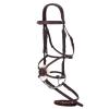 Equinavia Valkyrie Fancy Stitched Padded Figure 8 Bridle with Reins - Chocolate Brown - Warmblood view 1