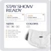 Equinavia Eidsvoll Close Contact English Saddle Pad | Horse Saddle Pad with Shock Absorbing Fleece Top | Hook & Loop Billet Straps, Secure Fit | Breathable for All Riding Styles - White - S view 2