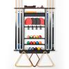 XCSOURCE Pool Stick Holder - 2-IN-1 Pool Cue & Ping Pong Paddle Rack, Solid Pine Wood Wall Mount for Billiards and Table Tennis Accessories, Man Cave, Game Room view 1