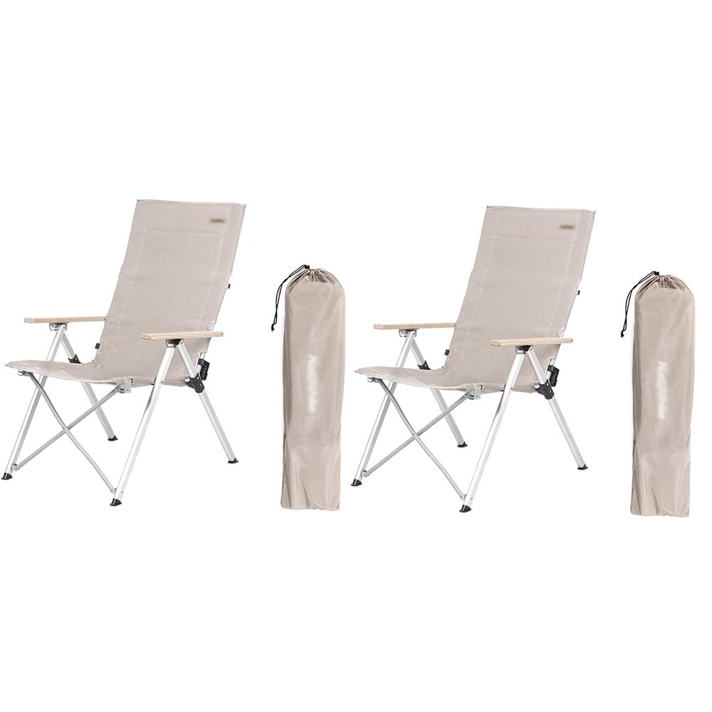 YJYLYHY 2PS Outdoor Portable Folding Chair,Camping Chair, Beach Chair,Fishing Chair,Travel Chair,Director Chair,Sketch Chair 96x67x42cm (Color : Beige)