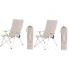 YJYLYHY 2PS Outdoor Portable Folding Chair,Camping Chair, Beach Chair,Fishing Chair,Travel Chair,Director Chair,Sketch Chair 96x67x42cm (Color : Beige) view 1