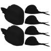 UPKOCH Adjustable Black Chef Hat Headscarf Breathable Cotton Kitchen Cap for Men and Women Cooking Bandana for Restaurant BBQ and Catering Use 11.8 X 7.9 X 4.7 Inches