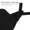 UPKOCH Adjustable Black Chef Hat Headscarf Breathable Cotton Kitchen Cap for Men and Women Cooking Bandana for Restaurant BBQ and Catering Use 11.8 X 7.9 X 4.7 Inches view 3