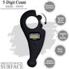 DEHUA Digital Tasbih Finger Counter, Muslim Islamic Rotating Digital Tasbeeh Prayer Beads Tally Counter (Black) view 3