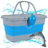 DYK&NX Collapsible Fishing Bucket, Foldable Fish Bucket, Rechargeable Air Pump, Live Fish and Bait Container Outdoor Camping Fishing Bag and Fish Protection Bucket view 1