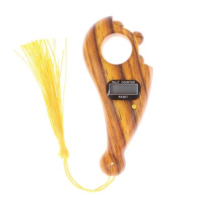 DEHUA Digital Tasbih Finger Counter, Muslim Islamic Rotating Digital Tasbeeh Prayer Beads Tally Counter (Relaxing-Orange)