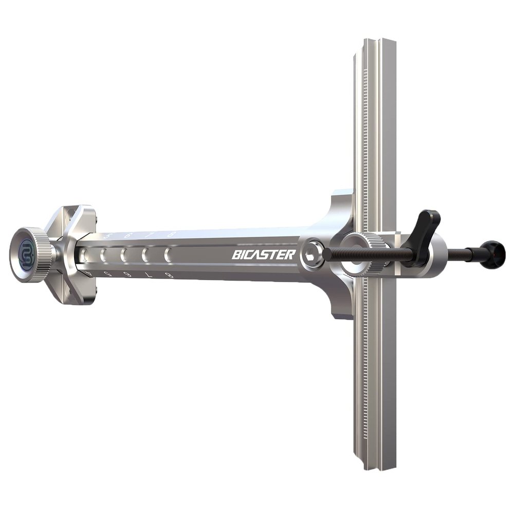 Archery Sights 9 inch Recurve Bow Sight Ambidextrous Aluminum Quick Adjustment (Silver)