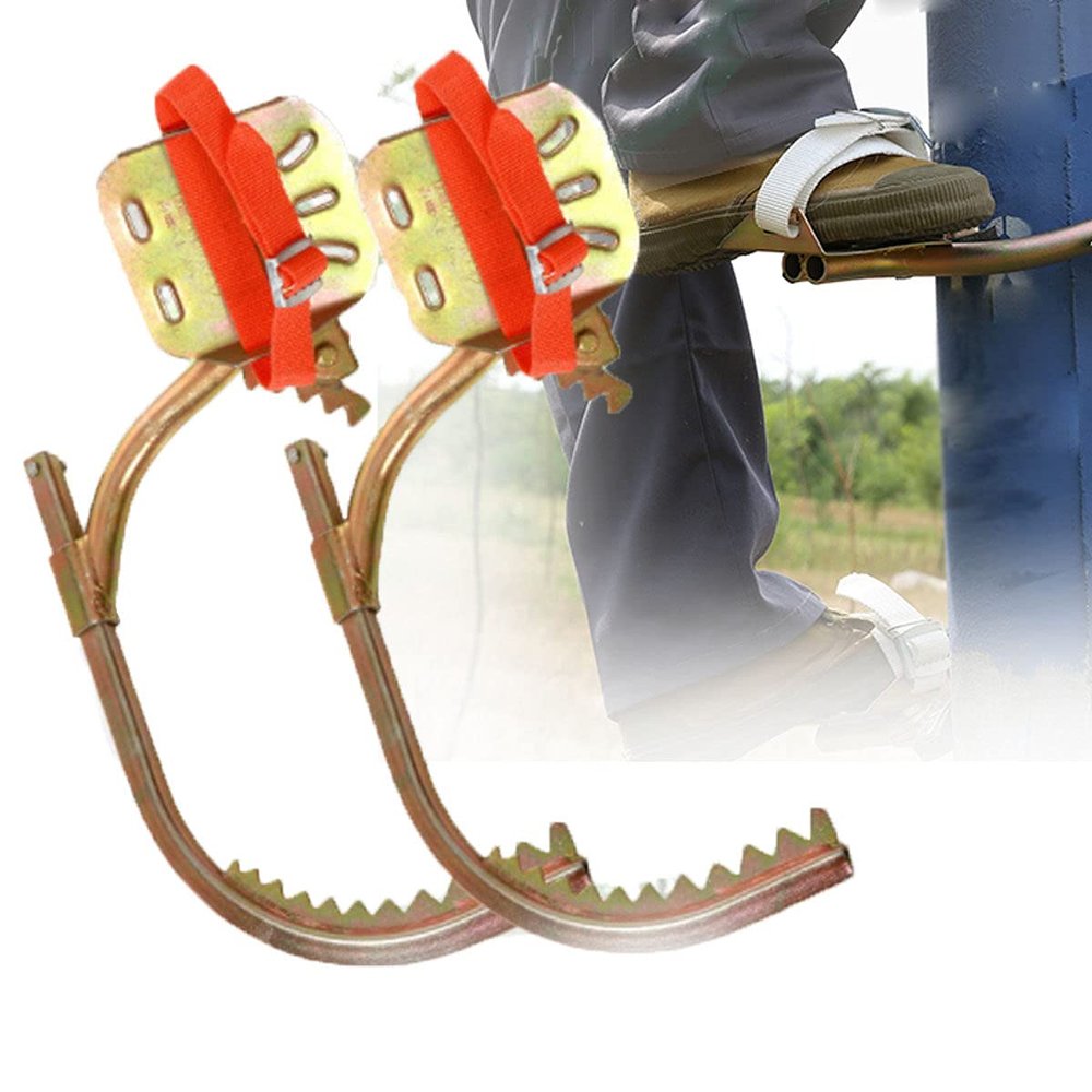 wzfdm Tree Climbing Spike, Tree Care Crampons for Electricians, for High Altitude Logging Fruit Picking,650Model