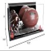 Better Display Cases Acrylic Display Case for Full Size Football and Mini Helmet - Large Rectangle Box with Mirror Case, Red Risers, Wall Mount and Clear Base 19.25" x 8.25" x 8" (B47/A103) view 3