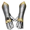 Gothic Gauntlet Armour Brass Decor Fully Functional Finger Armor for Cosplay LARP Reenactment view 1