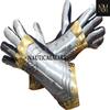 Gothic Gauntlet Armour Brass Decor Fully Functional Finger Armor for Cosplay LARP Reenactment view 4