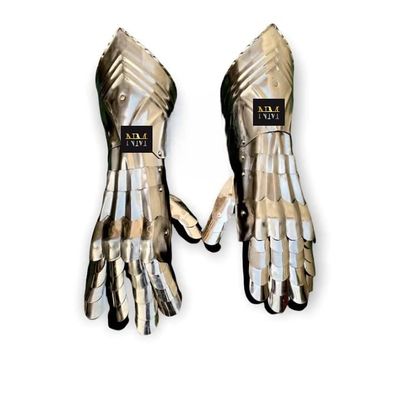 Medieval Knight Gauntlet Armor Fully Functional Finger Armor Cosplay LARP