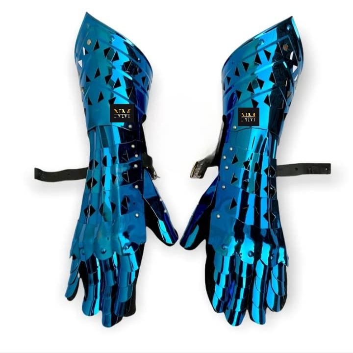 Medieval Knight Armor Gauntlet Functional Finger Armour Cosplay LARP