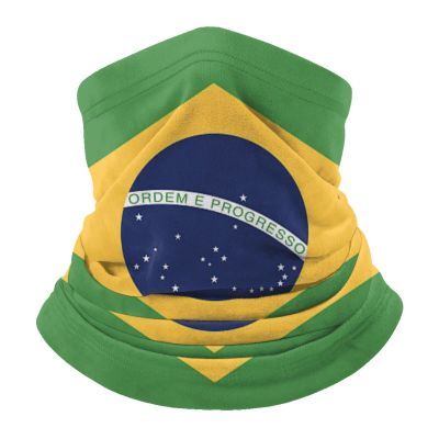 Neck Warmer Flag Of The Federative Republic Of Brazil Neck Gaiter, Ski Tube Scarf & Snowboard Half Face Mask, Face Cover for Men & Women