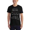 1969 Stang Mach 1 Fastback Collector Car Outline Art Short-Sleeve T-Shirt Black view 3