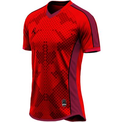 Arcarius Men's Pro Soccer Jersey Moisture Wicking Match or Goalie Uniform (Red, 2XL)