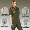 ACTIVE UNIFORMS Women's Scrub Sets, Scrub Top and Pants. Run Large (Olive, XX-Small) view 2