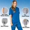 ACTIVE UNIFORMS Women's Scrub Sets, Scrub Top and Pants. Run Large (Royal Blue, X-Small) view 2