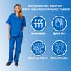 ACTIVE UNIFORMS Women's Scrub Sets, Scrub Top and Pants. Run Large (Royal Blue, X-Small) view 3