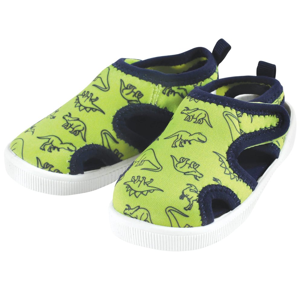 Hudson Baby Unisex Baby Sandal and Water Shoe, Green Dinosaur, 7 Toddler