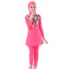 OBEEII Muslim Swimsuits for Girls Burkini Full Coverage Swimsuit Islamic Long Sleeve Hijab Bathing Suit Rash Guard Swimwear Pink 7-8 Years view 1