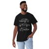 1964 Chevy Impala SS Owner Antique Car Outline Art Short-Sleeve T-Shirt Black view 2