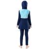 OBEEII Muslim Swimsuits for Girls Burkini Full Coverage Swimsuit Islamic Long Sleeve Hijab Bathing Suit Rash Guard Swimwear Blue 3-4 Years view 3