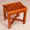 XJHOME Shower Bench Wooden Bathroom Seat Stool Wood Bath Spa Bathroom Storage Organizer Chair for Elderly Disabled Indoor Outdoor Small Seat (Size : 42x34x40cm) view 1