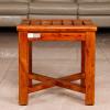 XJHOME Shower Bench Wooden Bathroom Seat Stool Wood Bath Spa Bathroom Storage Organizer Chair for Elderly Disabled Indoor Outdoor Small Seat (Size : 42x34x40cm) view 3