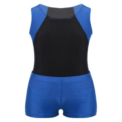 Hansber Kids Boys Gymnastics Leotard Unitard Tumbling Dance Biketard Gym Training Bodysuit Jumpsuit Dancewear Blue 6