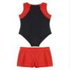 Hansber Kids Boys Gymnastics Leotard Unitard Tumbling Dance Biketard Gym Training Bodysuit Jumpsuit Dancewear Red 6 view 3