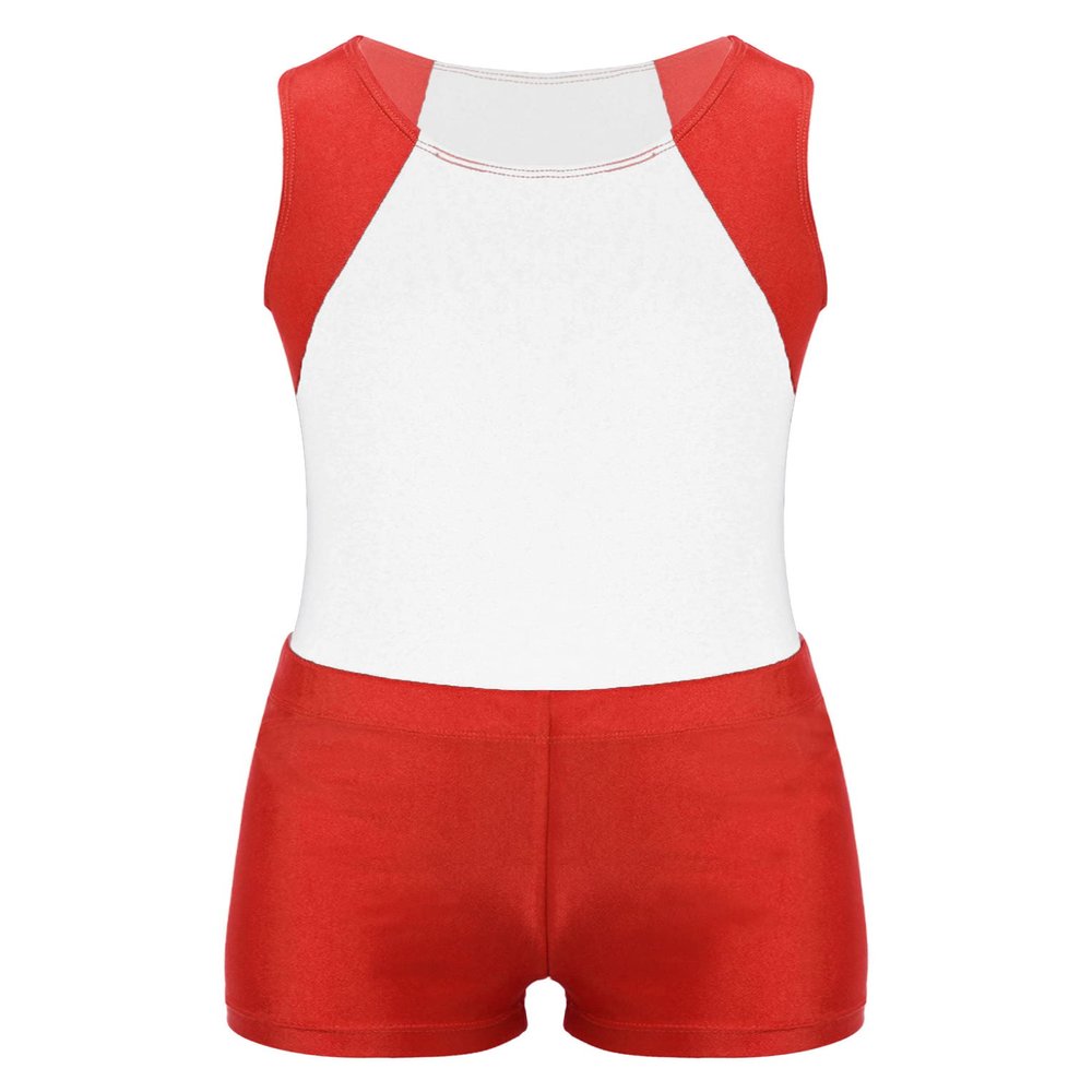 Hansber Kids Boys Gymnastics Leotard Unitard Tumbling Dance Biketard Gym Training Bodysuit Jumpsuit Dancewear White 6