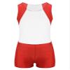 Hansber Kids Boys Gymnastics Leotard Unitard Tumbling Dance Biketard Gym Training Bodysuit Jumpsuit Dancewear White 6 view 1