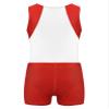 Hansber Kids Boys Gymnastics Leotard Unitard Tumbling Dance Biketard Gym Training Bodysuit Jumpsuit Dancewear White 6 view 2