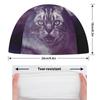 BAIKUTOUAN Galaxy Cat Face Unisex Swim Cap Durable Elastic Bathing Cap Swimming Hat for Long Hair Short Hair view 2