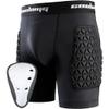 COOLOMG Youth Padded Sliding Shorts with Protective Cup Boys Baseball Compression Shorts Football Lacrosse Slider Black XL view 1