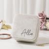 Personalized Velet Jewelry Box, Mini Bridesmaid Proposal Gift Box with Mirror, Custom Jewlery Oragnizer Portable Travel Jewelry Case Bachelorette Party Favors (Champagne) view 4