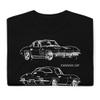 1963 'Vette Split Window Coupe Collector Car Short-Sleeve Unisex T-Shirt Black view 3