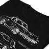 1963 'Vette Split Window Coupe Collector Car Short-Sleeve Unisex T-Shirt Black view 4