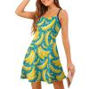 BAIKUTOUAN Banana Pattern2 Women's Summer Beach Sling Sundresses Casual Swing Mini Dress Print view 1